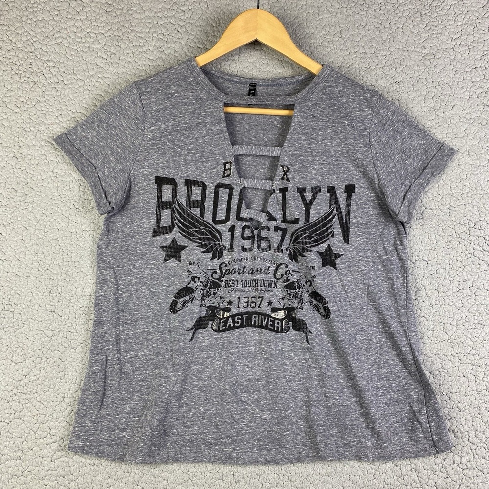 Revelation Brooklyn T-Shirt 1967 Vintage Style Gray Size medium New York
